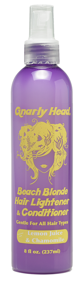 Gnarly Head Hair Care. Dye Free Hair Lightener Spray Conditioner. Naturally lighten hair.