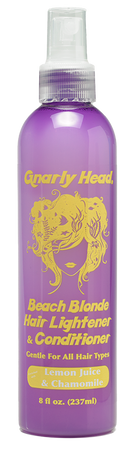 Gnarly Head Hair Care. Dye Free Hair Lightener Spray Conditioner. Naturally lighten hair.