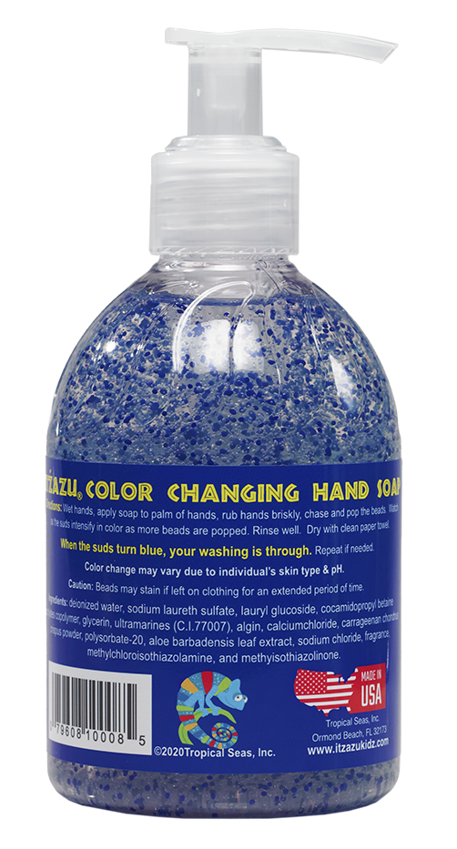 Itzazu Color changing hand soap for kids. Teaching soap. Teach Hand Washing. Teach kids about Hygiene. Hand Soap. Kids Hand Soap. Fun Hand Soap.