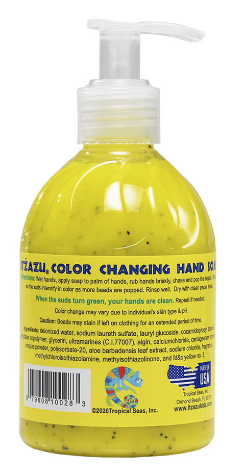 Itzazu Color changing hand soap for kids. Teaching soap. Teach Hand Washing. Teach kids about Hygiene. Hand Soap. Kids Hand Soap. Fun Hand Soap.
