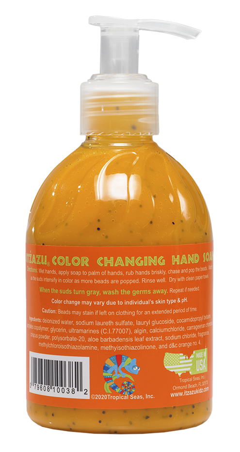 Itzazu Color changing hand soap for kids. Teaching soap. Teach Hand Washing. Teach kids about Hygiene. Hand Soap. Kids Hand Soap. Fun Hand Soap.