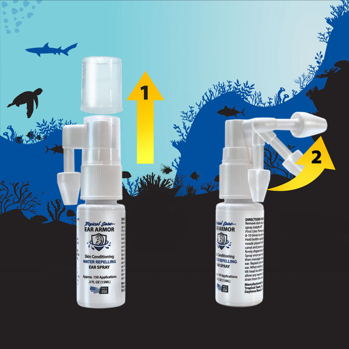 Tropical Seas® Ear Armor Skin Conditioning Water Repelling Ear Spray .5 oz