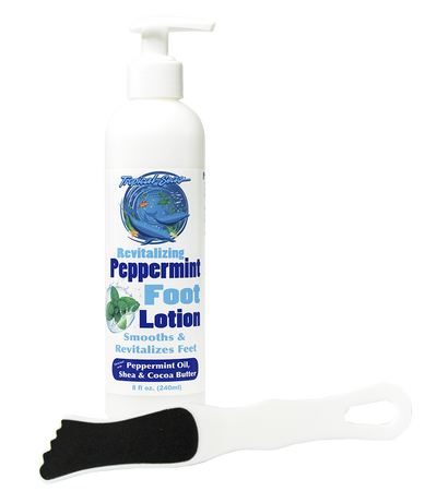 Tropical Seas® Revitalizing Peppermint Foot Lotion with Foot Scrubber
