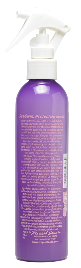 Gnarly Head Pre Swim Spray Hair Care. Color Protect. Dye Free. Pre-Swim Protective Spritz. Pre-Dive.