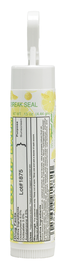 Land Shark® SPF 30 Lip Balm. Lemonade Flavored lip balm. Lip protectant. Lip Balm. Chapstick. Sun Care. Broad Spectrum Protection.